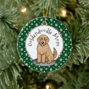 Goldendoodle Mam Doodle Mam (gouden rood) Dog Mam Keramisch Ornament