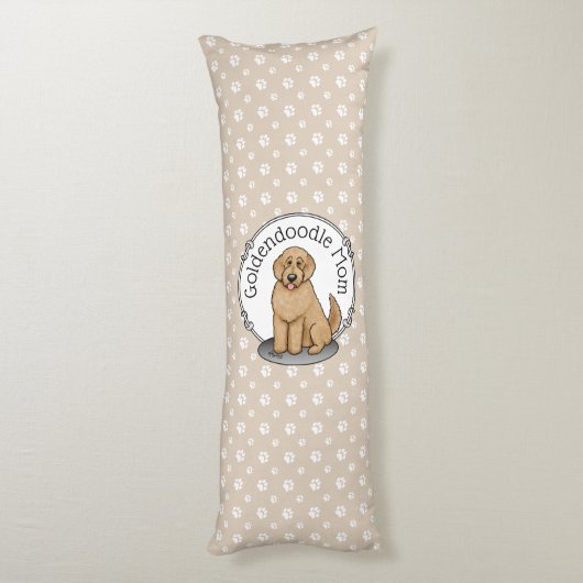 Goldendoodle Mam Doodle Mam (gouden rood) Dog Mam Lichaamskussen (Achterkant (Verticaal))