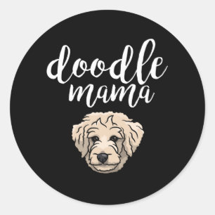 Goldendoodle Mama Doodle Mam Ronde Sticker
