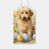 Goldendoodle met paaseieren cadeaulabel (Achterkant)
