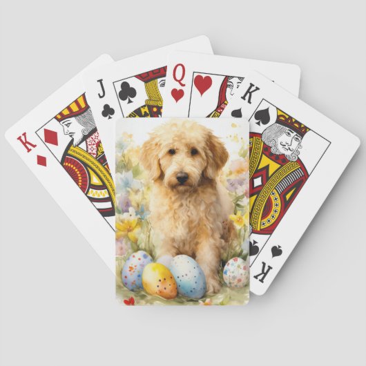 Goldendoodle met paaseieren pokerkaarten (Achterkant)