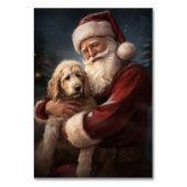 Goldendoodle Met Sinterklaas Feestelijke Kerstmis Kaart (Achterkant)