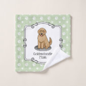 Goldendoodle Mom Doodle Mom (rouge doré) (Gant de toilette)