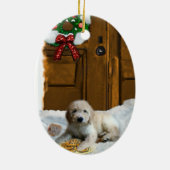 Goldendoodle Noël Cadeaux Ornement (Dos)