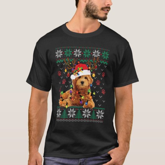Goldendoodle Noël Moche Sweat Chien Xmas 1 (Devant)