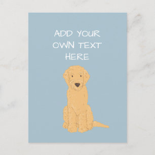Goldendoodle Personalized Dog Name Briefkaart