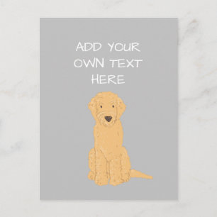 Goldendoodle Personalized Dog Name Briefkaart