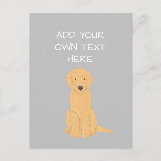 Goldendoodle Personalized Dog Name Briefkaart (Voorkant)