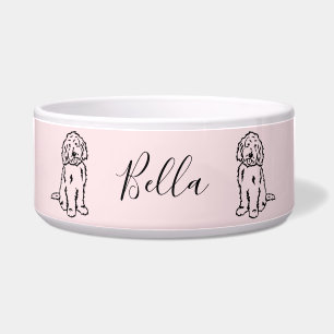 Goldendoodle Personalized Dog Water Bowl Voerbakje