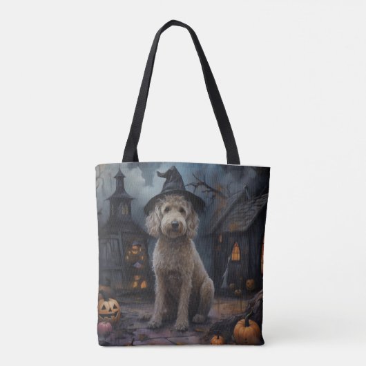 Goldendoodle pompoenen Halloween eng Draagtas (Achterkant)