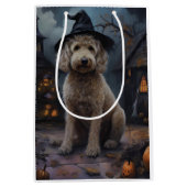 Goldendoodle pompoenen Halloween eng Medium Cadeauzakje (Voorkant)
