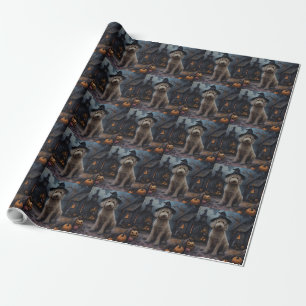 Goldendoodle Pompoenen Halloween Griezelen Cadeaupapier