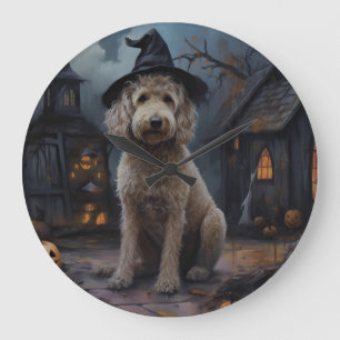 Goldendoodle Pompoenen Halloween Griezelen Grote Klok