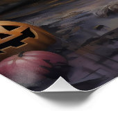 Goldendoodle Pompoenen Halloween Griezelen Perfect Poster (Hoek)