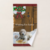 Goldendoodle Puppy Christmas (Serviette à main)