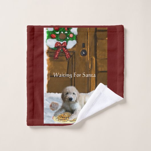 Goldendoodle Puppy Christmas (Gant de toilette)