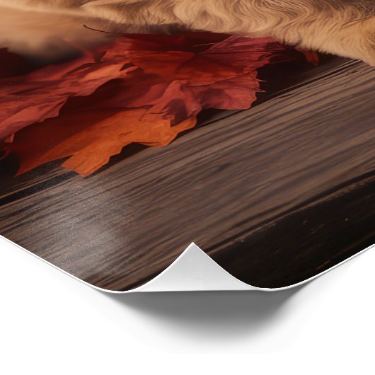 Goldendoodle Puppy Herfst Delight Pompoen Perfect Poster (Hoek)