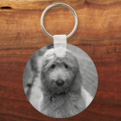 Goldendoodle Puppy In Backyard Sleutelhanger (Voorkant)