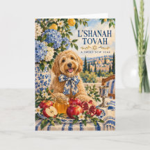 Goldendoodle Rosj Hasjana kaart
