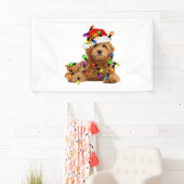 Goldendoodle Santa Dog Spandoek (Insitu)