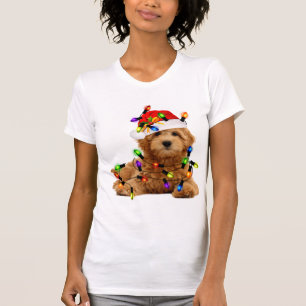 Goldendoodle Santa Dog T-shirt