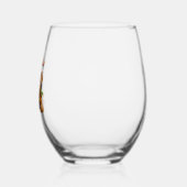 Goldendoodle Santa Dog Wijnglas Zonder Voet (Links)