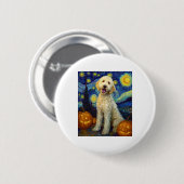 Goldendoodle Schattigee Hond Halloween Jack O Lant Ronde Button 5,7 Cm (Voorkant /achterkant)