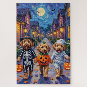 Goldendoodle Snoep vragen Halloween Kostuums Legpuzzel