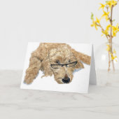 Goldendoodle Stella Cartes de voeux (Fleur jaune)