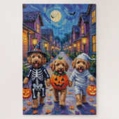 Goldendoodle Trick-or-Treating Halloween kostuums Legpuzzel (Verticaal)