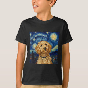 Goldendoodle Van Gogh Sterrennacht T-shirt