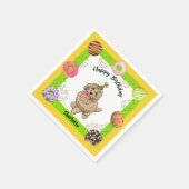 Goldendoodle Verjaardagsfeest Servet Donuts (Hoek)