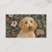 Goldendoodle  William Morris Style Floral Visitekaartje (Achterkant)