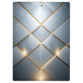 Goldene Geometrie Marmor Luxus Muster Klembord (Achterkant)
