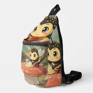 Goldene Hummel im Blütentanz Sling Bag
