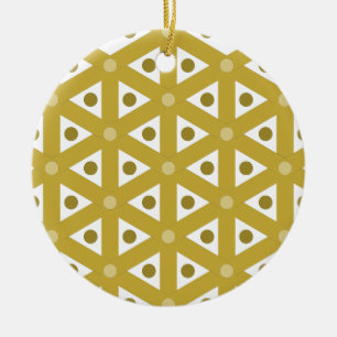 Goldene Weihnacht Keramisch Ornament