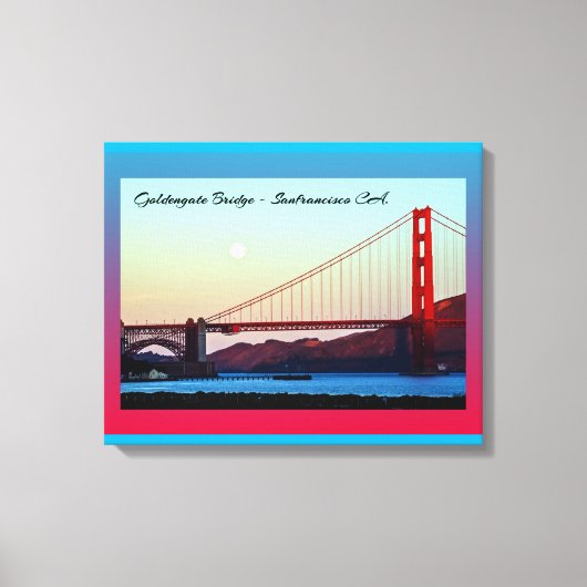 Goldengate Bridge San Francisco CA. Canvas Afdruk (Voorkant)