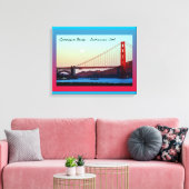 Goldengate Bridge San Francisco CA. Canvas Afdruk (Insitu (Woonkamer))
