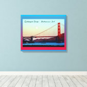 Goldengate Bridge San Francisco CA. Canvas Afdruk (Insitu (Houten vloer))