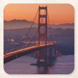 GoldenGateBridge20150502 Vierkante Kartonnen Onderzetter