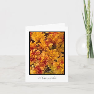 Goldenrod Close-up with hint of Red Sympathy Card Kaart