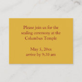 Goldenrod Diamonds Temple Sealing Invitation (Devant)