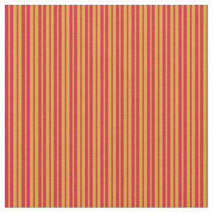 Goldenrod en Crimson, gekleurd Lined Pattern Stof