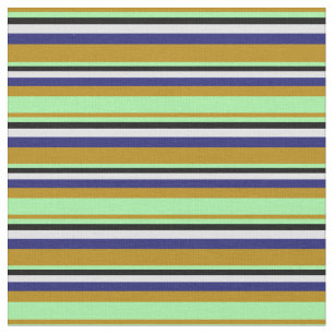 Goldenrod, groen, zwart, lavender en midnight Blue Stof