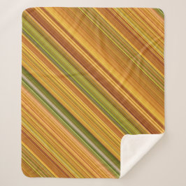 Goldenrod Groene, Gele en Oranje Streep Sherpa Deken