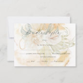 Goldenrod Jaune Floral Choix de repas RSVP (Devant)