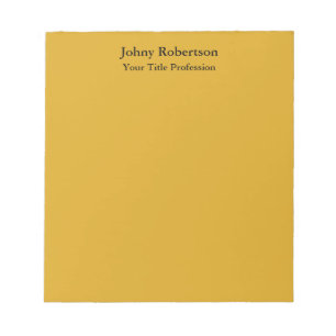 Goldenrod kleur Plain Elegant Professioneel Modern Notitieblok