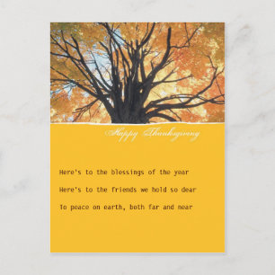 Goldenrod Thanksgiving Invitation Carte postale