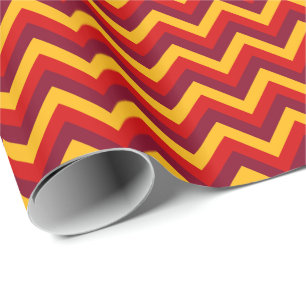 Goldenrod van Bourgondië het Rode Patroon van de Cadeaupapier