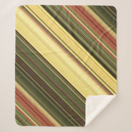 Goldenrod Velden Geel en Groene Streep Sherpa Deken